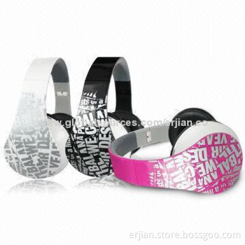 Bluetooth Wired Headphone with MP3/FM Radio Volume Control Functions, Colorful Printing